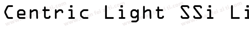 Centric Light SSi Light Italic字体转换